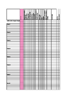 Preview of Special Education Accommodations Spreadsheet