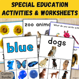 Special Education Activities and Worksheets with Real Pictures