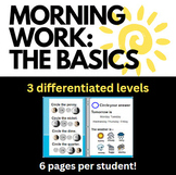 Special Education Adapted Morning Work: The Basics