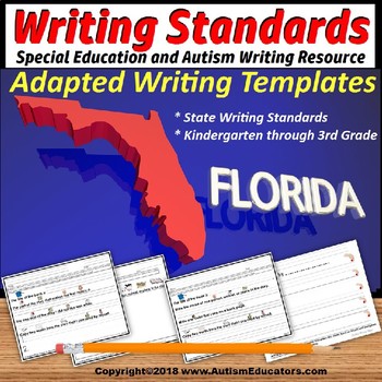 Preview of Special Education Adapted Writing Templates FLORIDA WRITING STANDARDS