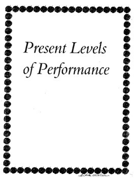 Preview of Special Education Assessment Binder Present Levels of Performance for IEP & SSTs