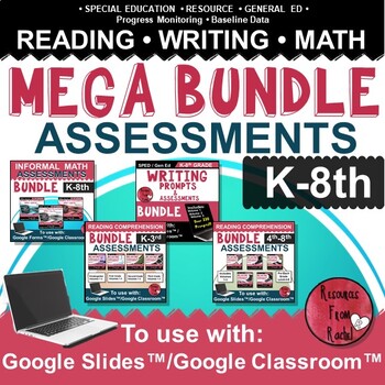 Preview of Special Education Assessments Bundle K-8 | Google Classroom™ | Distance Learning