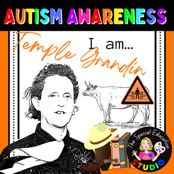 Preview of Special Education, Autism Awareness, Workbook Bundle Activities Temple Grandin