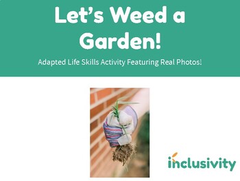 Preview of Special Education Autism April Life Skills Activity - Let's Weed a Garden!