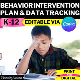 504 Plan Accommodations Tracker Sheet Behavior Interventio