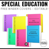 IEP Binder Cover Free and Editable for Special Education O
