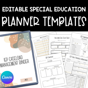 Preview of Special Education Boho IEP Caseload Management Binder