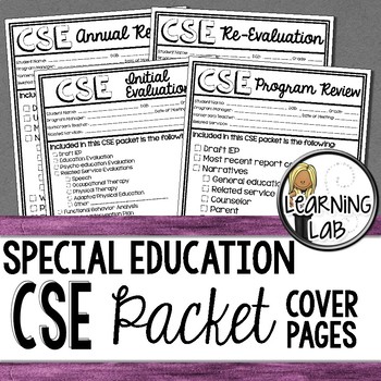 Preview of Special Education - IEP Meeting Cover Pages