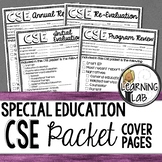 Special Education - IEP Meeting Cover Pages