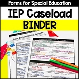 Special Education Teacher Binder for IEP Caseload with For