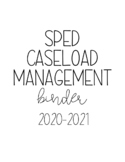 Special Education Caseload Management Binder