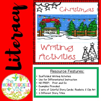 Preview of Special Education Christmas Differentiated Writing Activities