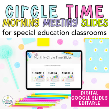 Preview of Special Education Circle Time Slides Special Education Self Contained Editable