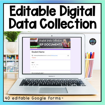 Preview of Special Education IEP Goals Digital Data Collection Sheets Google Forms Bundle