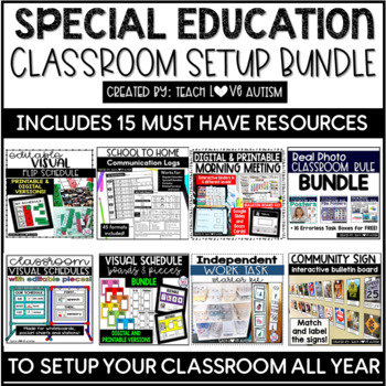 Preview of Special Education Classroom Setup Bundle