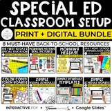 Special Education Classroom Setup Bundle for New Teachers | Print + Digital