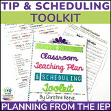Special Education Schedule & Planning Toolkit - IEP Teaching Intervention Plan