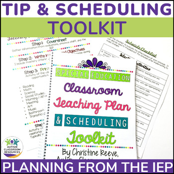 Preview of Special Education Schedule & Planning Toolkit - IEP Teaching Intervention Plan