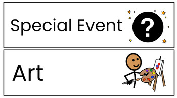 Preview of Special Education Classroom Visual Schedule Cards - Editable