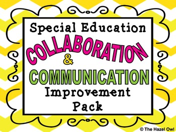 Preview of Special Education Collaboration & Communication Improvement Pack