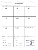 Special Education Common Core Math Computation Probes Pack