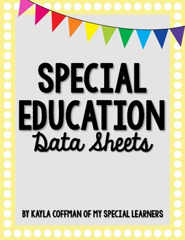 Preview of Special Education Data Sheets