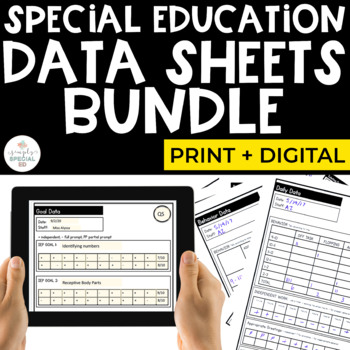 Preview of Special Education Data Sheets Bundle Print + Digital (EDITABLE)