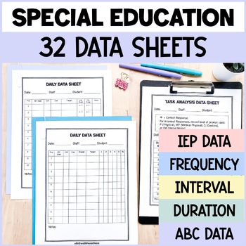 Preview of Special Education Data Collection Sheets - ABA Data Sheets - Autism Classroom