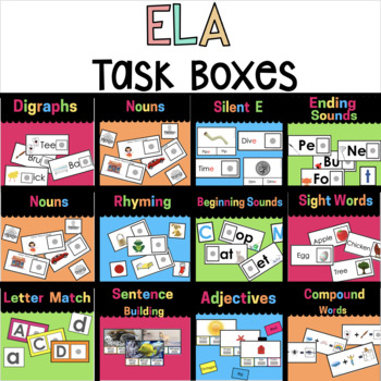 Preview of Special Education ELA Task Boxes 