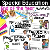 Special Education End of the Year Awards: Editable Certificates