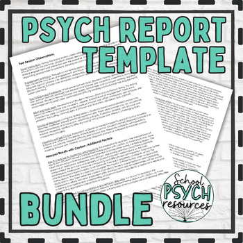 Preview of Special Education Evaluation Report Template BUNDLE School Psych Assessment