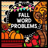 Special Education {Fall} {Autumn} Math Word Problems - Add