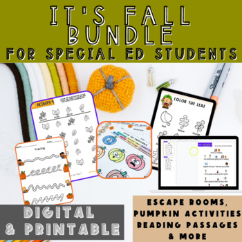 Preview of Special Education Fall Bundle for Special Education Sped Adapted Special Ed