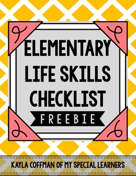 Preview of Special Education Forms: Life Skills for Elementary