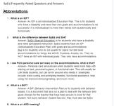 Special Education Frequently Asked Questions and Answers