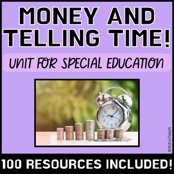 Preview of Special Education Functional Math Life Skills Curriculum Money and Telling Time