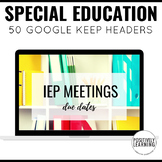 Special Education Organization 50 Google Keep Headers