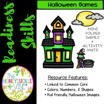 Preview of Special Education Halloween Mini Folder Games & Activity Mats
