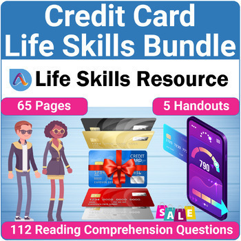 Preview of Special Education Finance Life Skills Credit Card Bundle for Teens and Adults