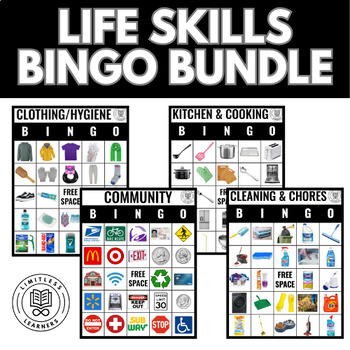 Preview of Special Education High School and Adult Life Skills Bingo Bundle