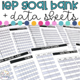 Special Education IEP Goal Bank & Data Sheets (Editable!)