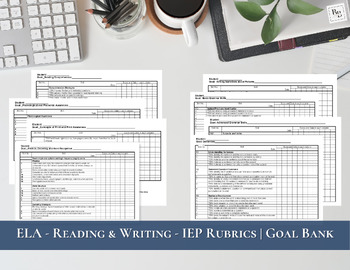 Preview of Special Education - IEP Goal Bank | Rubrics Bundle
