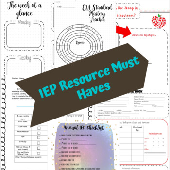 Preview of Special Education: IEP Resource Must Haves (Can be used in Distance Learning)