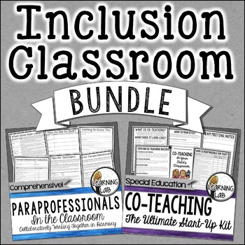 Preview of Special Education - Inclusion BUNDLE - Co-Teaching and Paraprofessionals