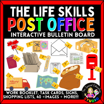Preview of Special Education Bulletin Board Life Skills POST OFFICE Store/ Workbook SPED ED