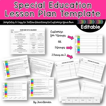 Preview of Special Education Editable Lesson Plan Template - PowerPoint and Google Slides