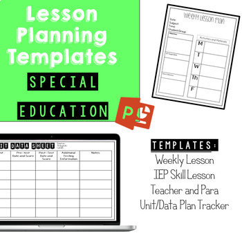 Preview of Special Education IEP Lesson Plan Template