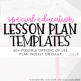 Special Education Lesson Plan Templates (EDITABLE)
