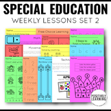 Special Education Sub Plans | Lesson Plans for One Week