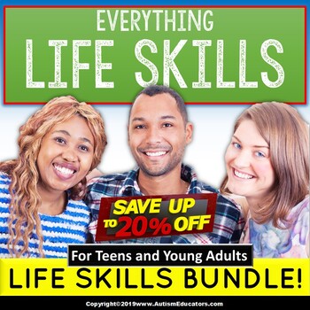 Preview of Special Education Life Skills Bundle of Activities For Teens and Young Adults